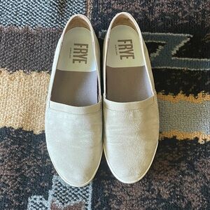 Frye Beige Suede Slip-On Shoes